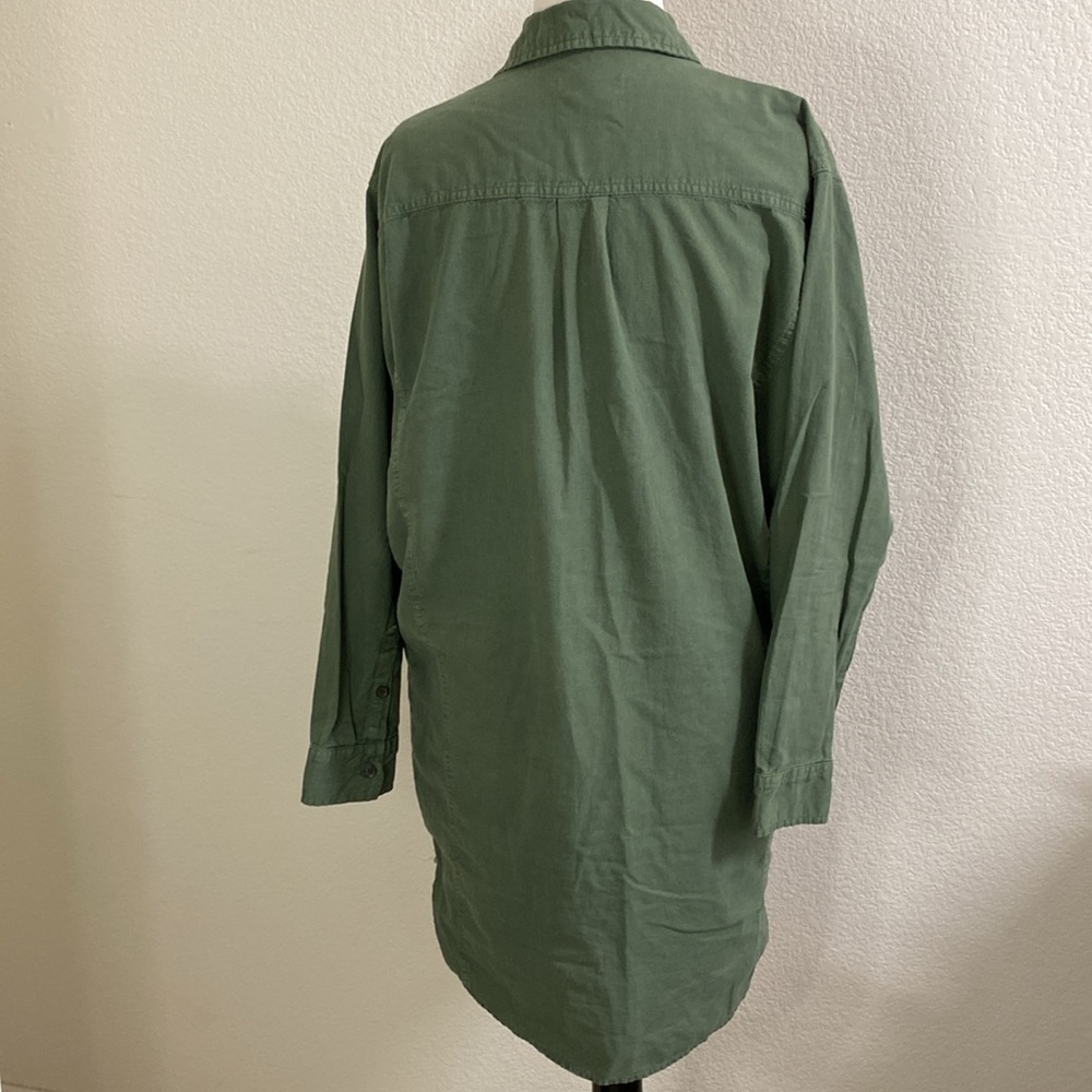 Universal Threads Green Long Sleeve Shirt Dress Pockets‎ - Picture 3 of 3